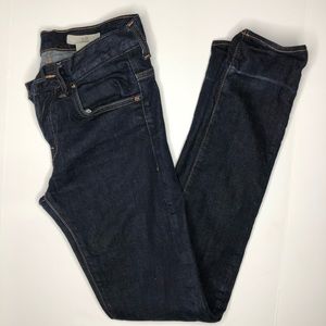 Preloved button down low waist &denim jeans